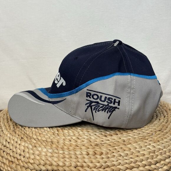 Vintage Pfizer Roush Racing NASCAR Hat Blue Gray Snapback Cap Mark Martin #6 - Picture 2 of 7